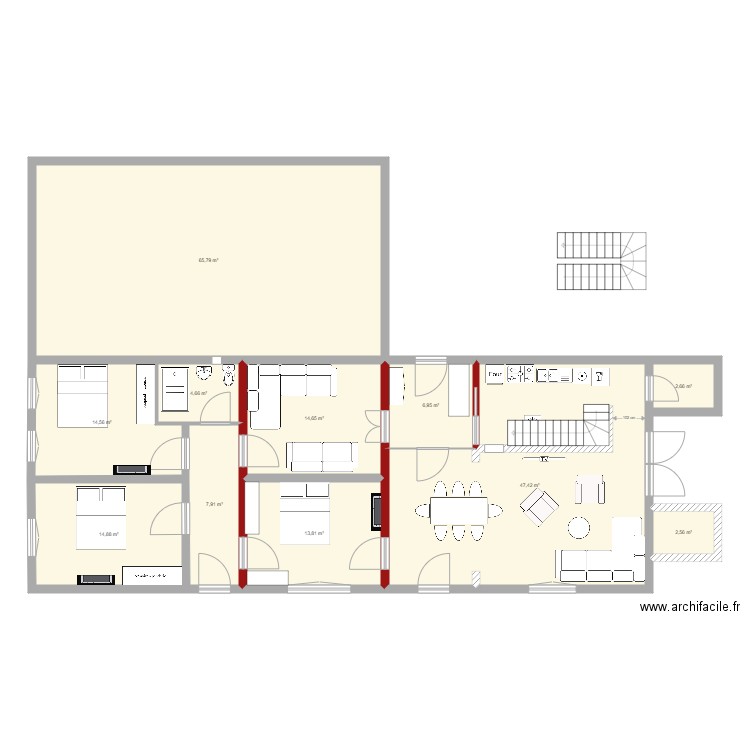 rdc initial bonnes mesures salon nord. Plan de 11 pièces et 196 m2