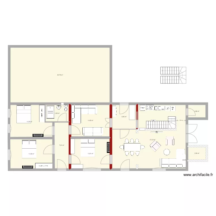rdc initial bonnes mesures salon nord. Plan de 