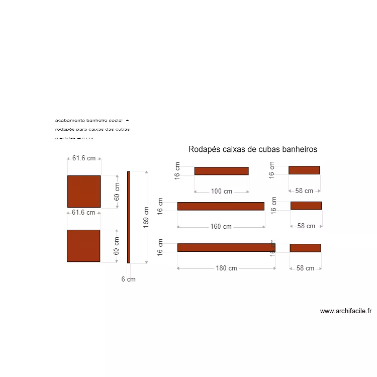 acabamentos banheiros  rodap&eacute;s. Plan de 