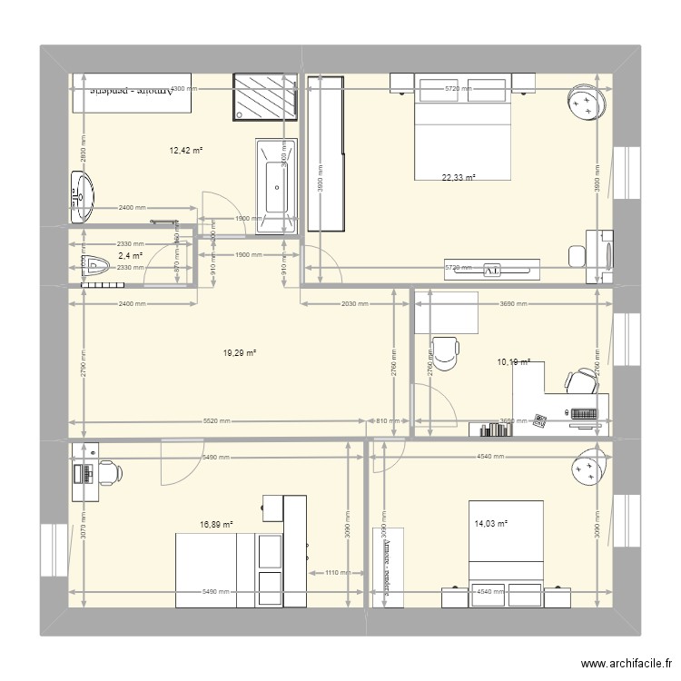 Plan Magalie. Plan de 0 pièce et 0 m2