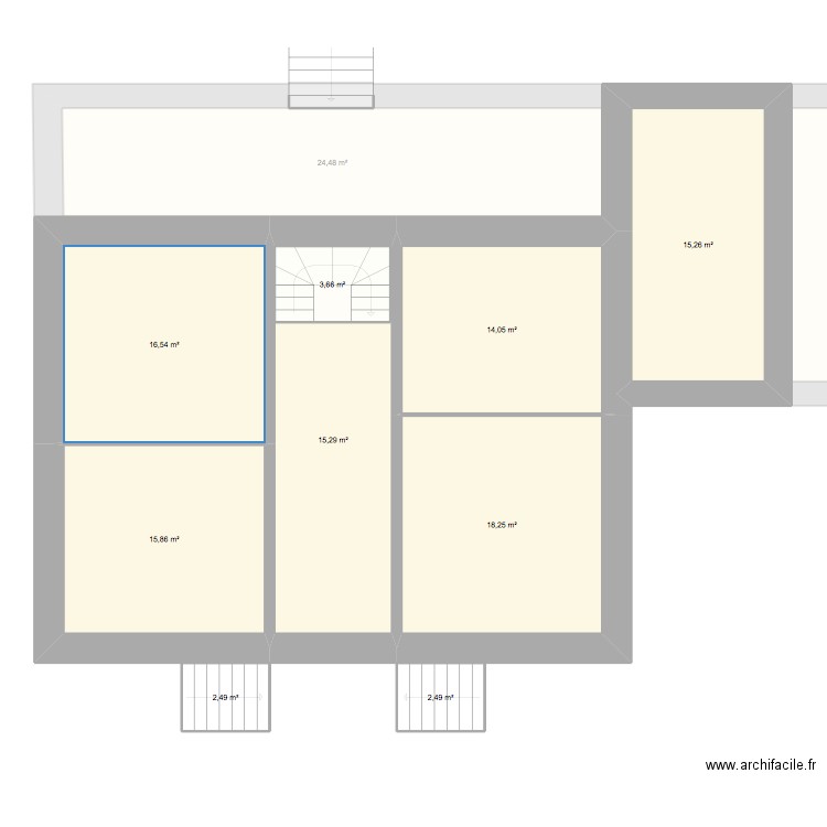 Etage 0. Plan de 17 pièces et 291 m2