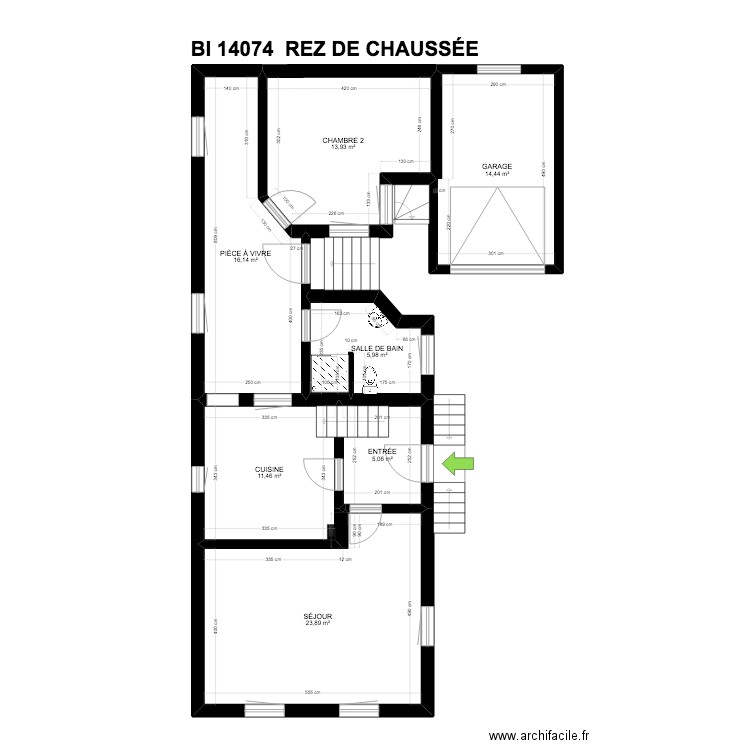 BI  14074. Plan de 20 pièces et 272 m2