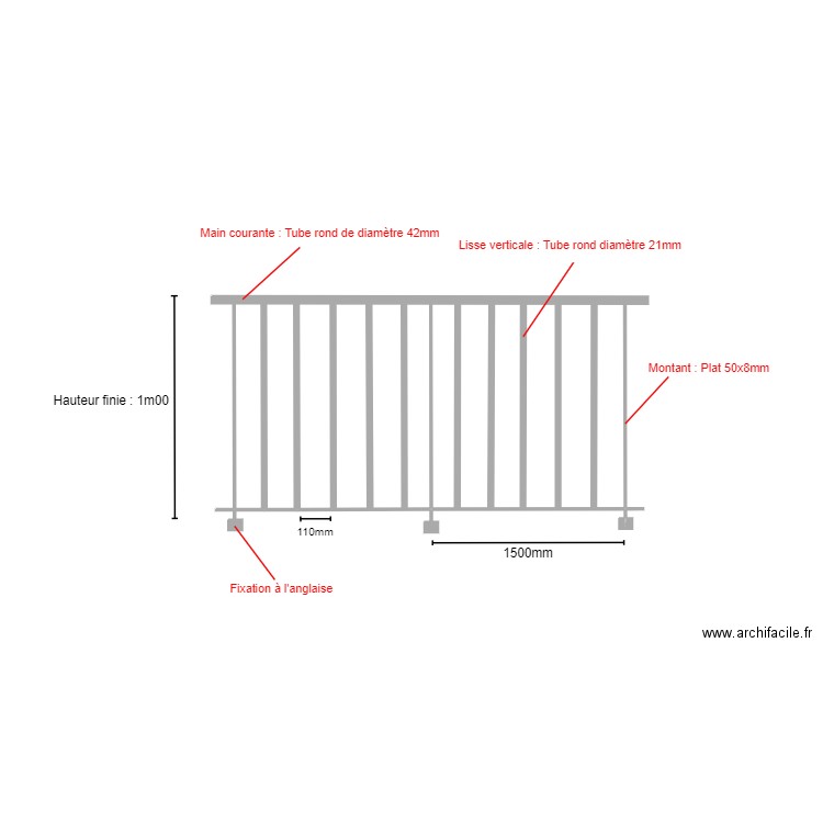 garde-corps tauziet 2. Plan de 0 pièce et 0 m2