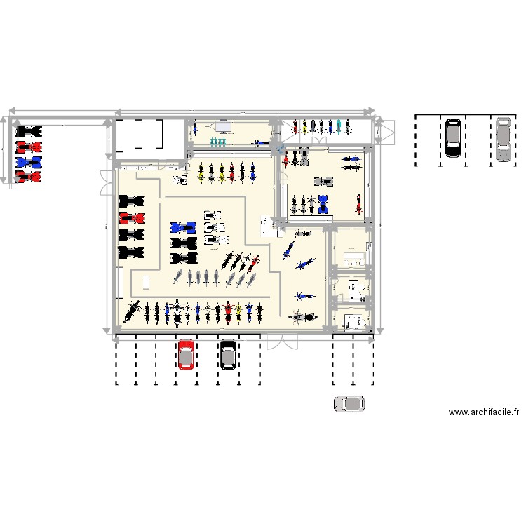 concession theo stage. Plan de 7 pièces et 467 m2