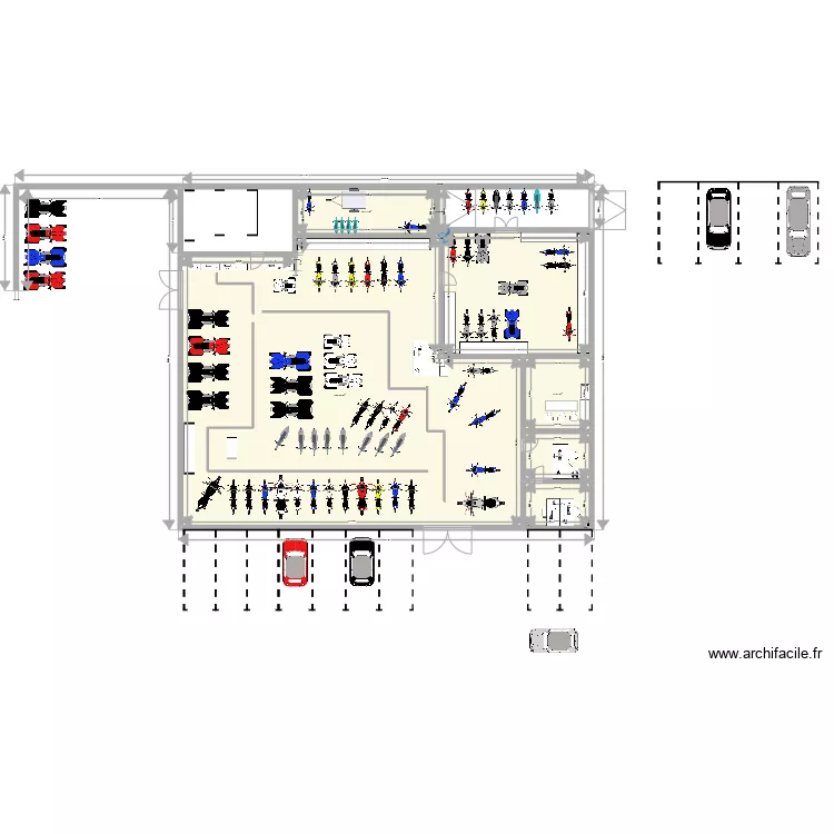 concession theo stage. Plan de 