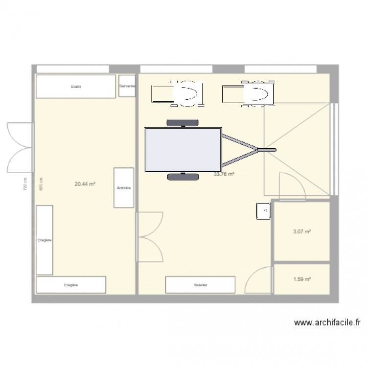Ateliers SESAME Pro. Plan de 0 pièce et 0 m2