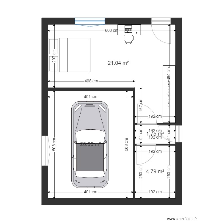 AMENAGEMENT GARAGE KRIEF. Plan de 0 pièce et 0 m2