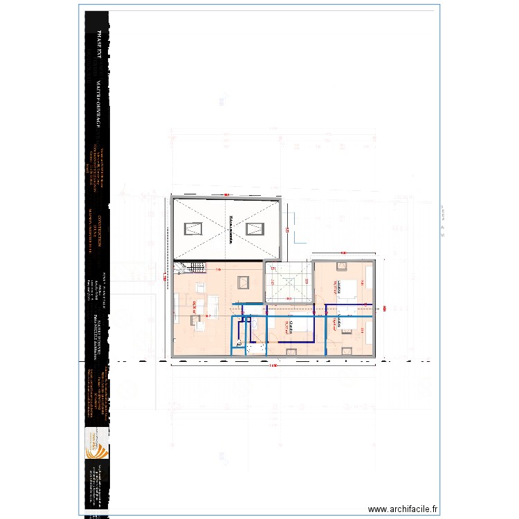 Beautheil Saints. Plan de 2 pièces et 82 m2