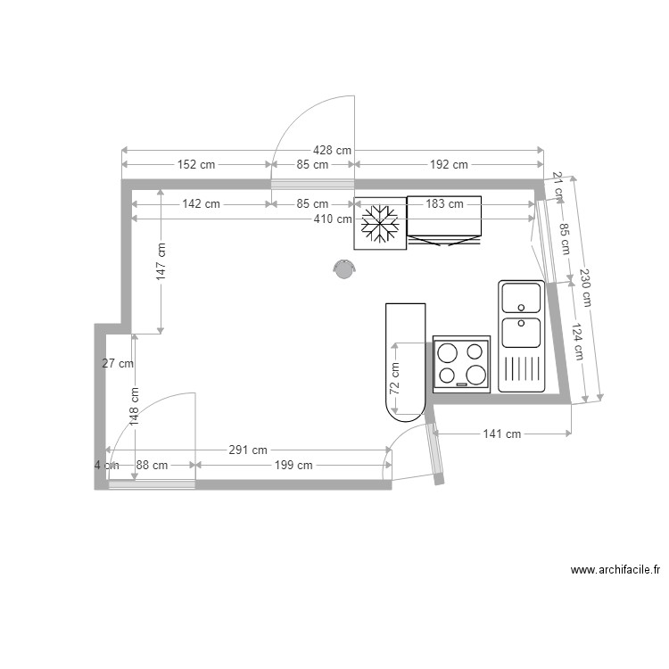 cuisine fin3. Plan de 0 pièce et 0 m2