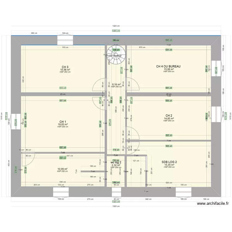 PLAN LACAUNE GABI ETAGE 2 LOG 2 final. Plan de 