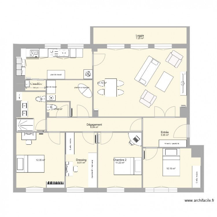 Appartement Brest projet Cozcol. Plan de 0 pièce et 0 m2