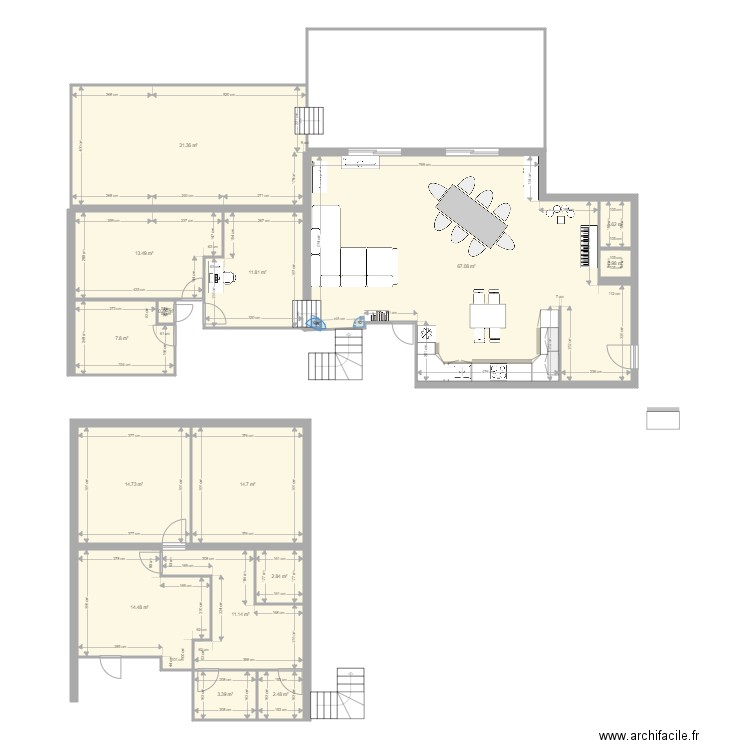 Maison séjour Fabien entrée refaite. Plan de 0 pièce et 0 m2