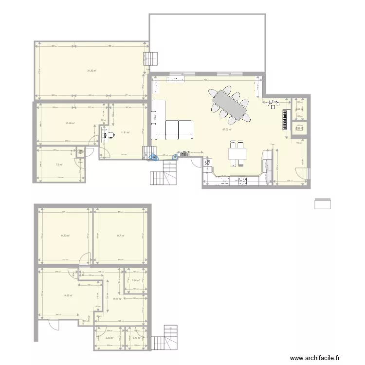Maison séjour Fabien entrée refaite. Plan de Maison séjour Fabien entrée refaite. Plan de