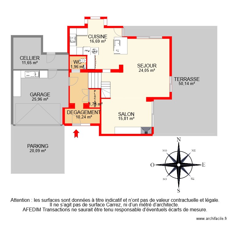 BI 6489 RDC VF 2. Plan de 15 pièces et 186 m2