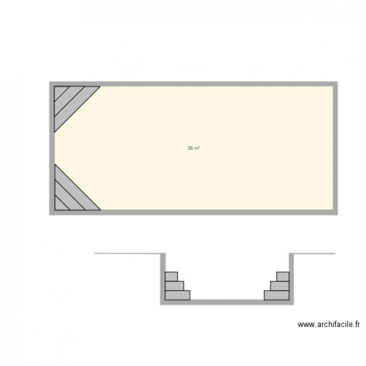 Plan en coupe piscine 9X4. Plan de 0 pièce et 0 m2