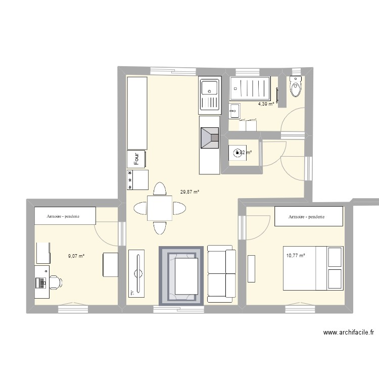 Appartement. Plan de 0 pièce et 0 m2