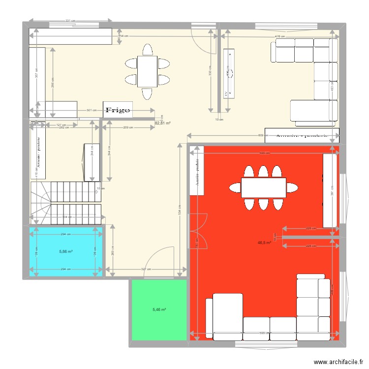 PLAN 1. Plan de 4 pièces et 141 m2