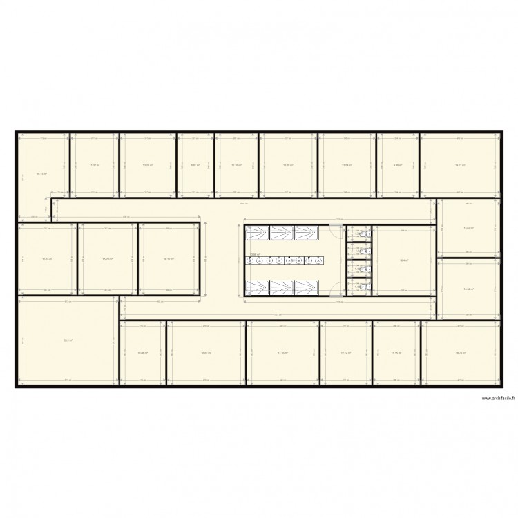 TOULOUSE. Plan de 28 pièces et 434 m2