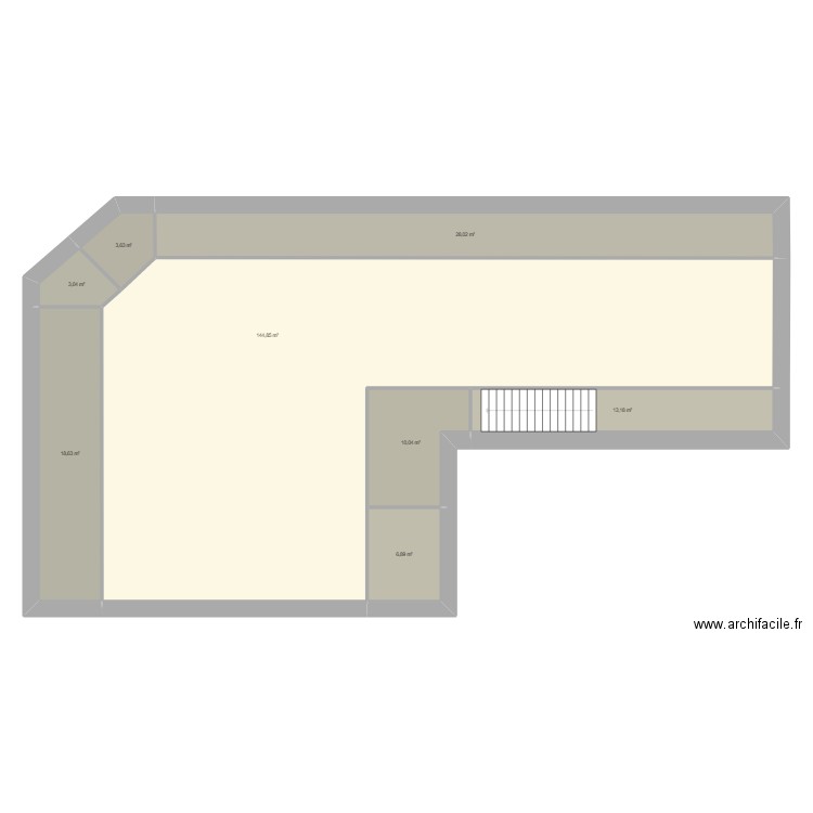 ILOT GIAT combles. Plan de 8 pièces et 228 m2