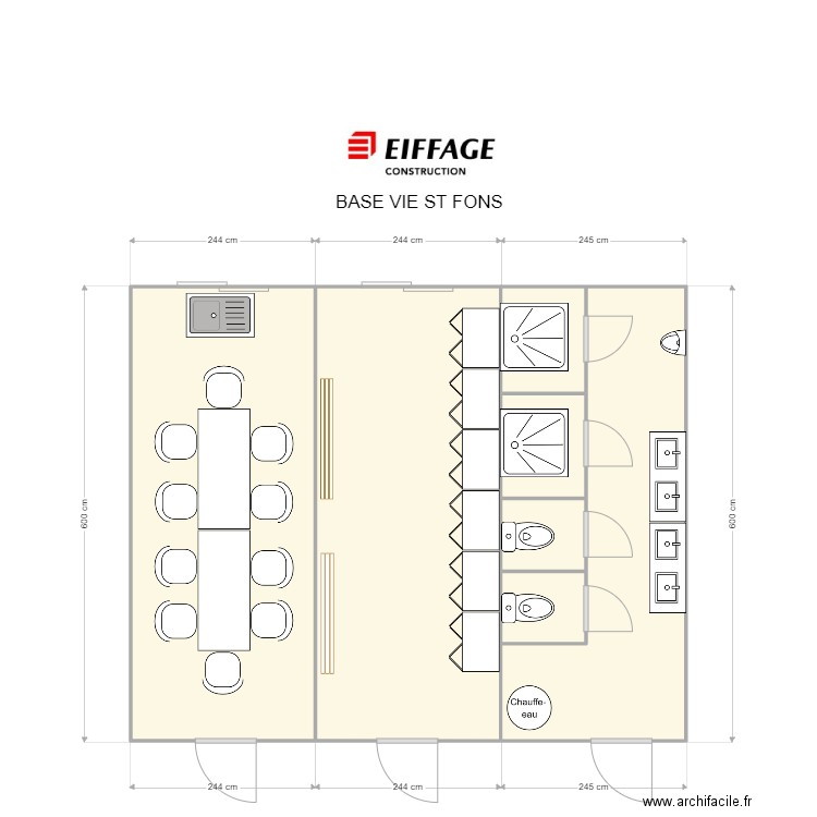 EIFFAGE - ST FONS. Plan de 6 pièces et 43 m2
