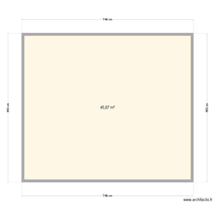 IVis 41 Terasse. Plan de 1 pièce et 46 m2