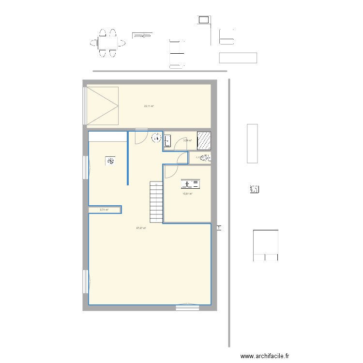 3 ch 135x90 auto. Plan de 0 pièce et 0 m2