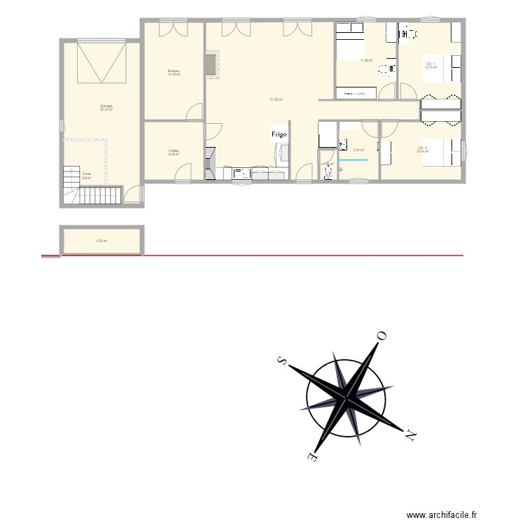 plouf2. Plan de 0 pièce et 0 m2