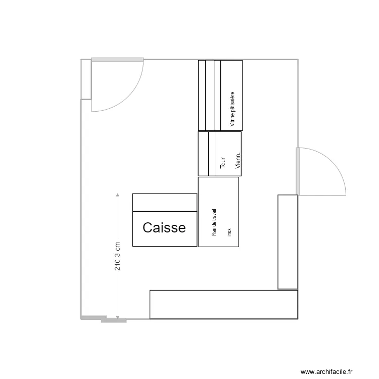 boulangerie champs. Plan de 