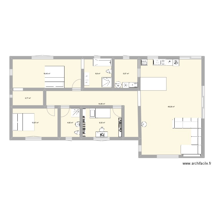 plan 1  250325. Plan de 9 pièces et 120 m2