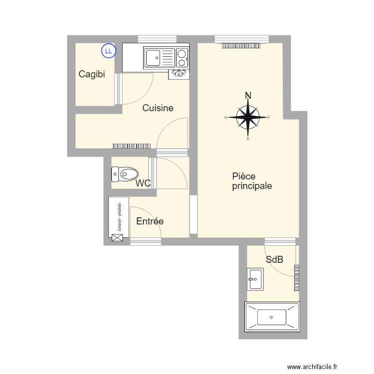 4B Louis Pasteur. Plan de 0 pièce et 0 m2