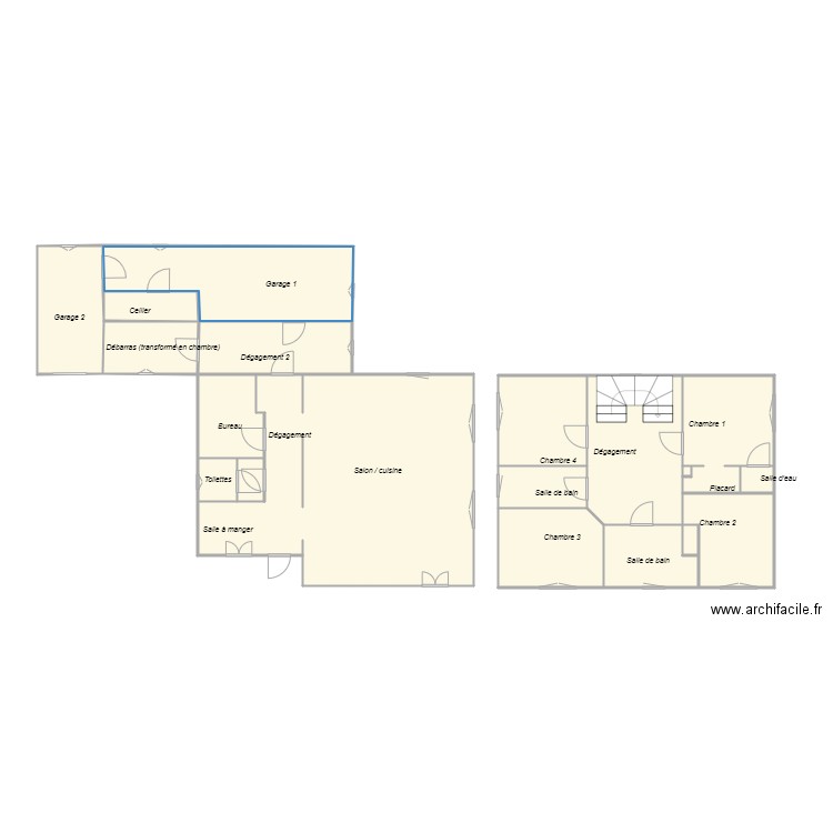 Croquis BELIN. Plan de 18 pièces et 109 m2