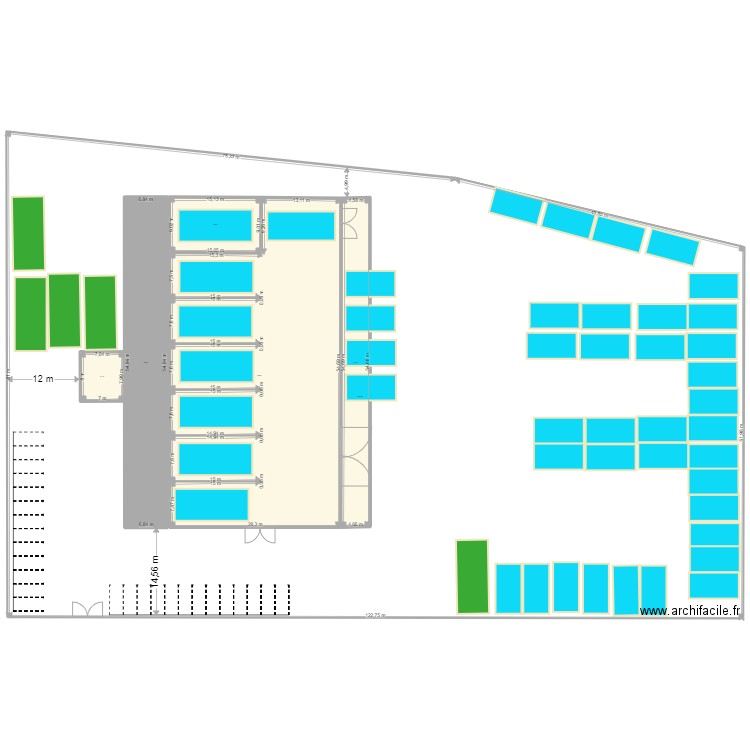 BOmpard plan droit. Plan de 6 pièces et 2672 m2