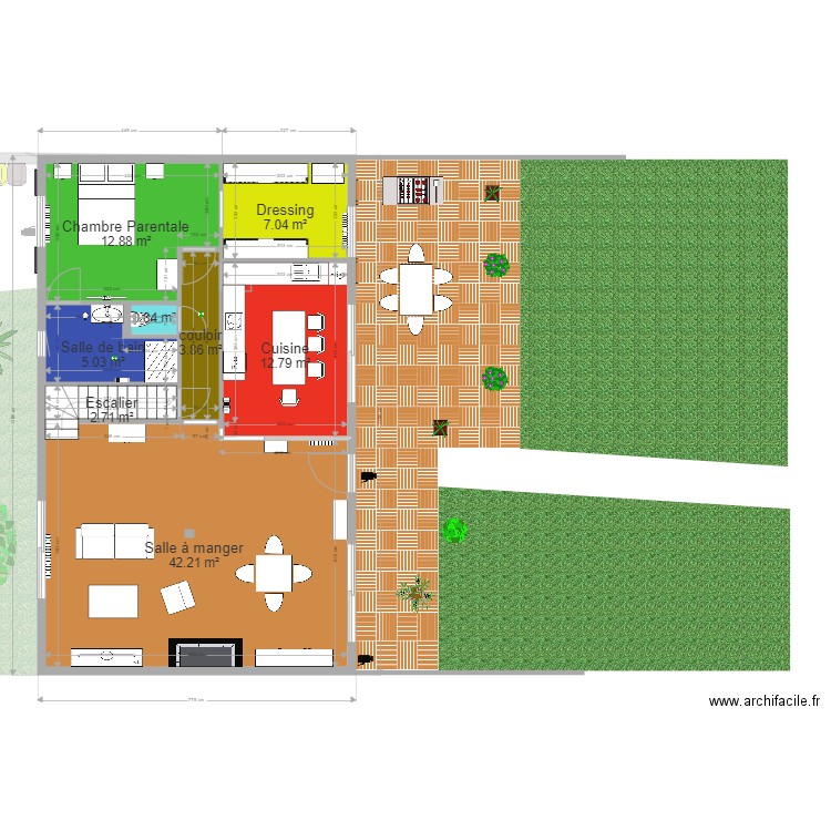 Projet Maison Ussac V2. Plan de 0 pièce et 0 m2