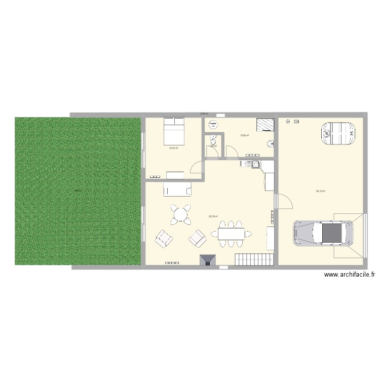 Hangar fond 1. Plan de 0 pièce et 0 m2