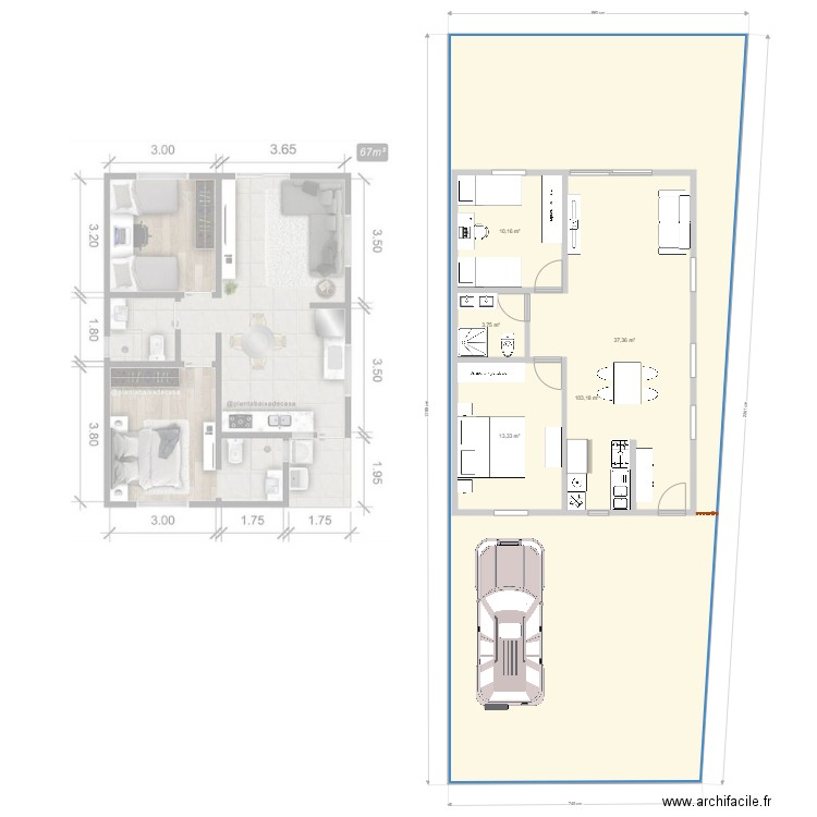 Maison Yleana v1.0. Plan de 5 pièces et 240 m2