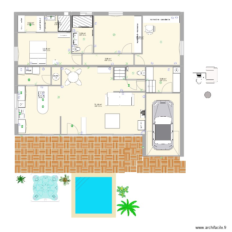 GOYRANS 4. Plan de 8 pièces et 130 m2