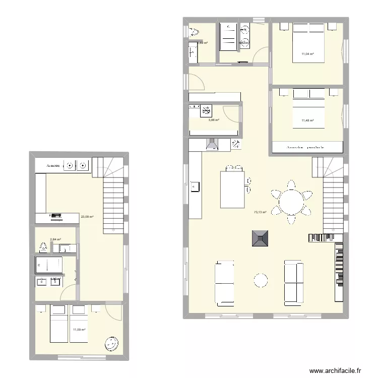 Maison 2 Niveaux. Plan de Maison 2 Niveaux. Plan de