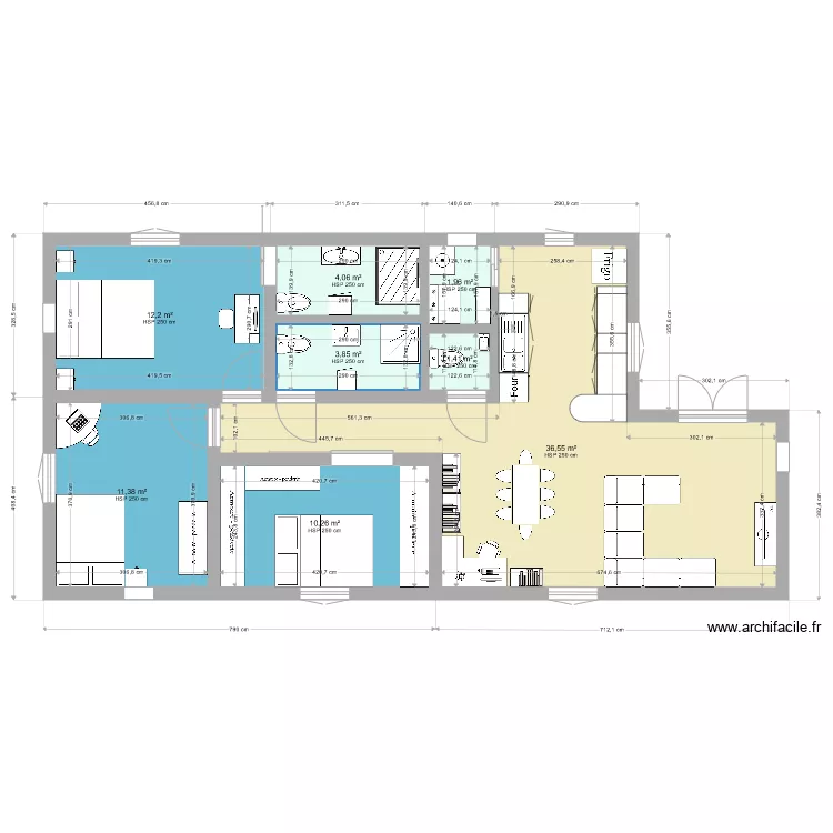 98m2 SS TERASSE. Plan de 