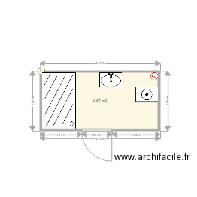 plan sdb licata prs. Plan de 0 pièce et 0 m2