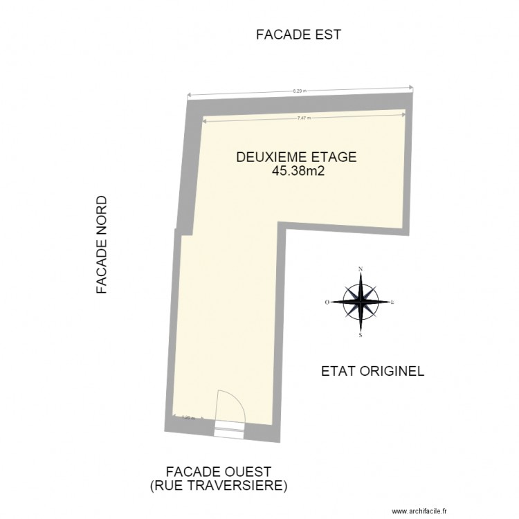 permis de construire originel. Plan de 0 pièce et 0 m2