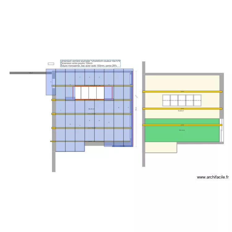 plan toiture salon. Plan de 