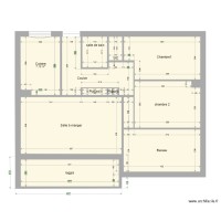 maison avec murs intérieurs et dimensions des murs 
