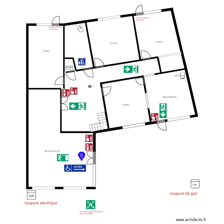 ccas. Plan de 7 pièces et 236 m2