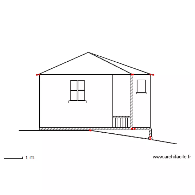 FACADE OUEST. Plan de FACADE OUEST. Plan de