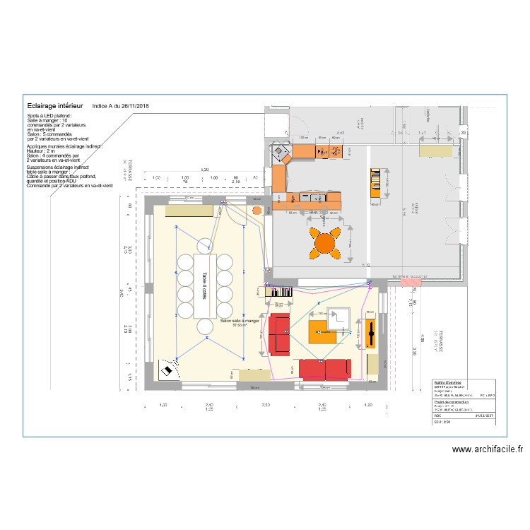 Eclairage intérieur. Plan de 0 pièce et 0 m2