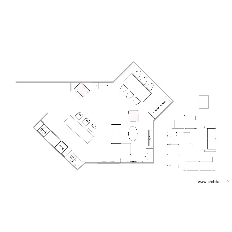 salon v1. Plan de 0 pièce et 0 m2