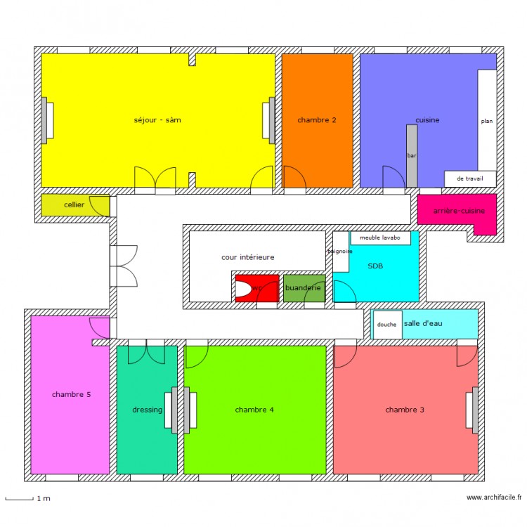 plan paradis couleur. Plan de 0 pièce et 0 m2