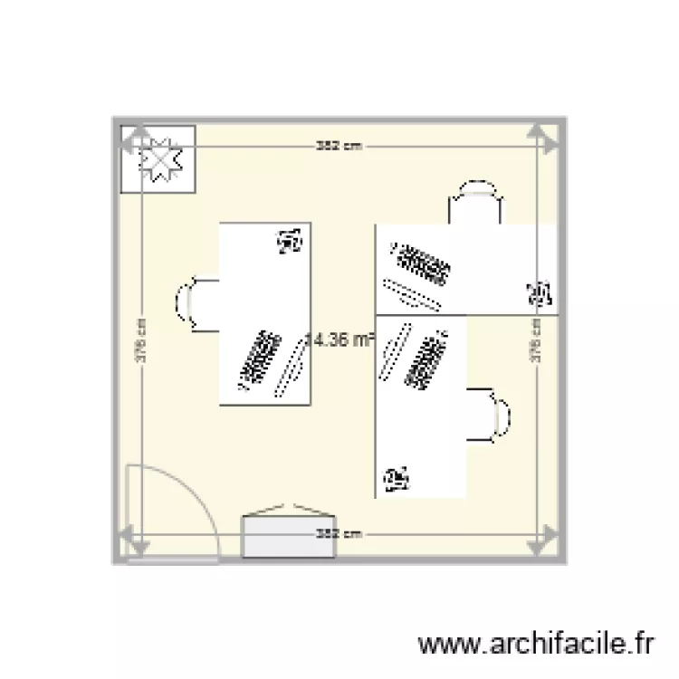 Bureau 26 AH V2. Plan de 
