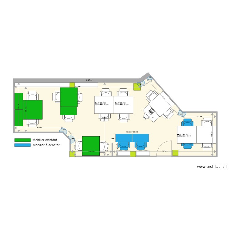 OpenSpace DSI V2 plus 4 places. Plan de 0 pièce et 0 m2