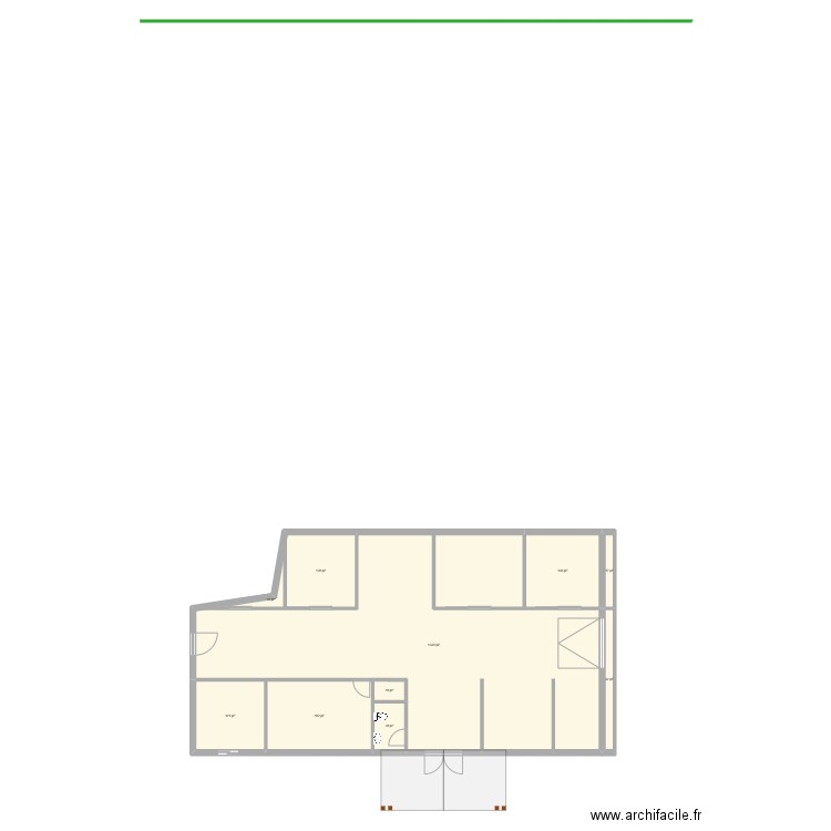 écurie. Plan de 8 pièces et 197 m2